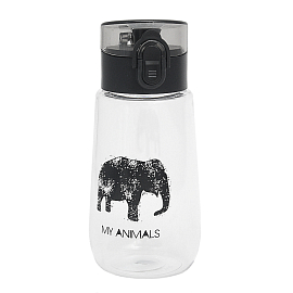 Бутылка для воды спортивная My animals Elephant 350 мл черная